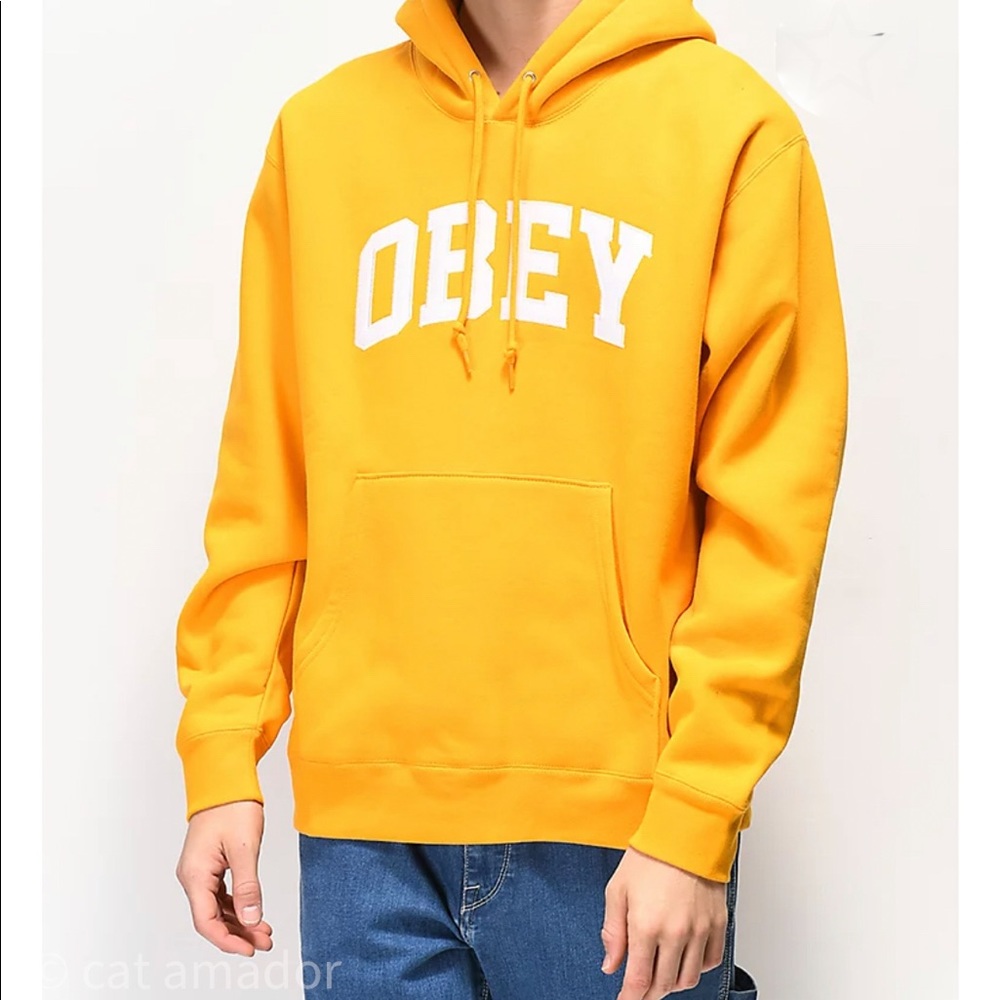 Obey Collegiate Gold Hoodie - Xl